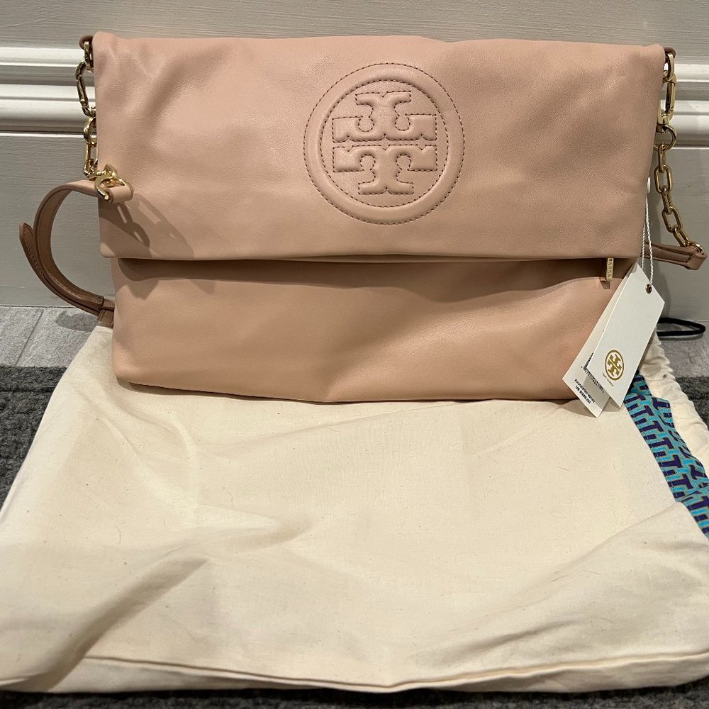TORY BURCH BLUSH PINK CROSS BODY BAG WITH GOLD DETAIL-NWT!!!!!